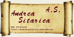 Andrea Sitarica vizit kartica